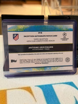 Antoine Griezmann Inception Autograph Patch – 2024-25 Topps Inception UEFA Club… – Atlético Madrid trading card, back
