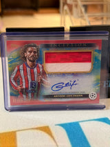 Antoine Griezmann Inception Autograph Patch – 2024-25 Topps Inception UEFA Club… – Atlético Madrid trading card, front