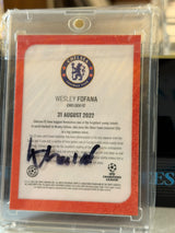 Wesley Fofana 09/10 Autograph – Topps UEFA Champions League – Chelsea trading card, back