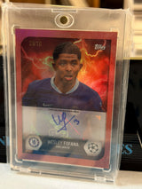 Wesley Fofana 09/10 Autograph – Topps UEFA Champions League – Chelsea trading card, front