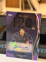 Lauren James 08/15 120th Patch Autograph – Topps Lineage Chelsea 120-Year Anniversary – Chelsea trading card, front