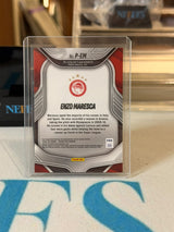 Enzo Maresca Penmanship Autograph – 2025-26 Panini Prizm FIFA – Olympiacos trading card, back