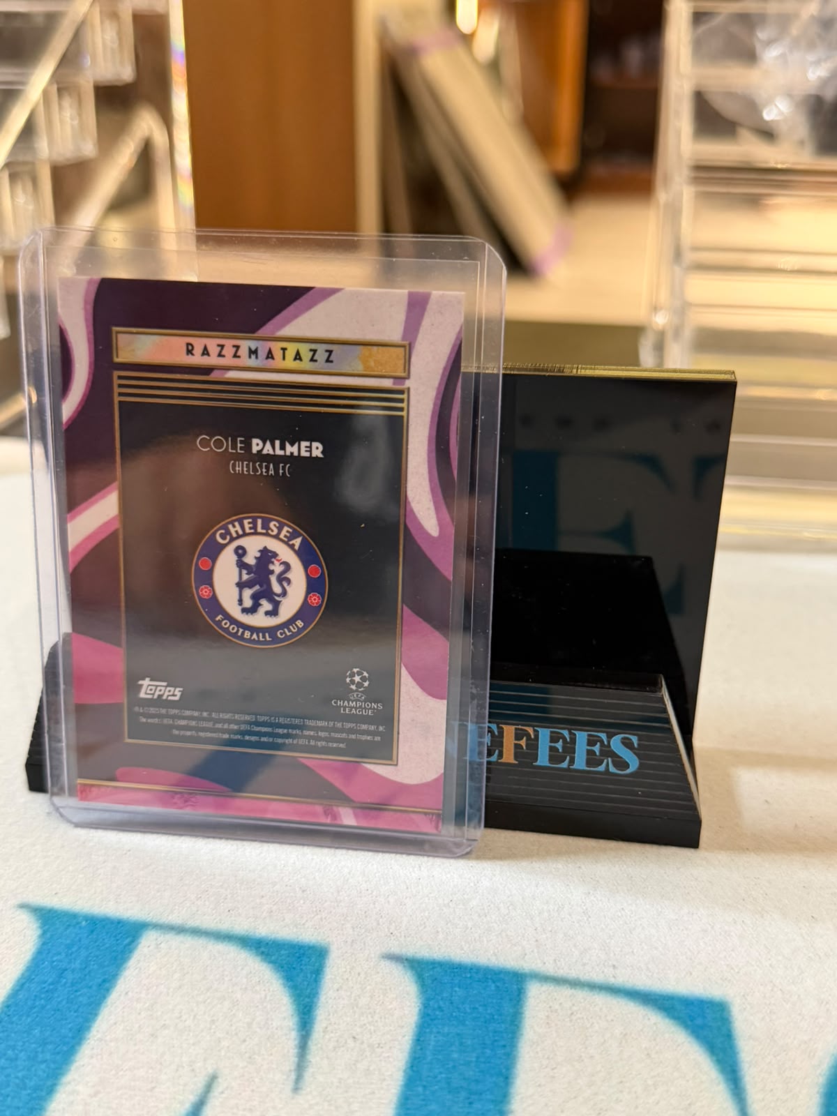 Cole Palmer 06/50 Razzmatazz – 2024-25 Topps Deco UEFA Club Competitions – Chelsea trading card, back
