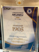 Christopher Nkunku 4/5 Lineage Autograph – Topps Lineage Chelsea 120-Year Anniversary – Chelsea trading card, back