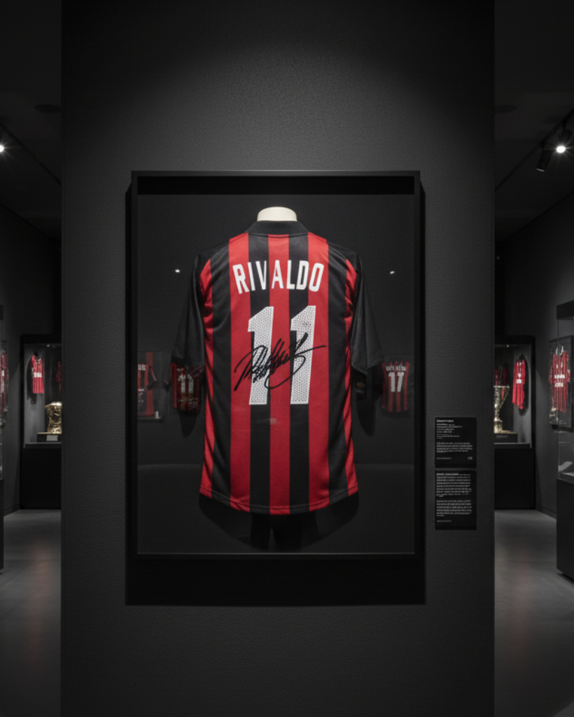 Rivaldo Official AC Milan Signed Shirt, 2002/03