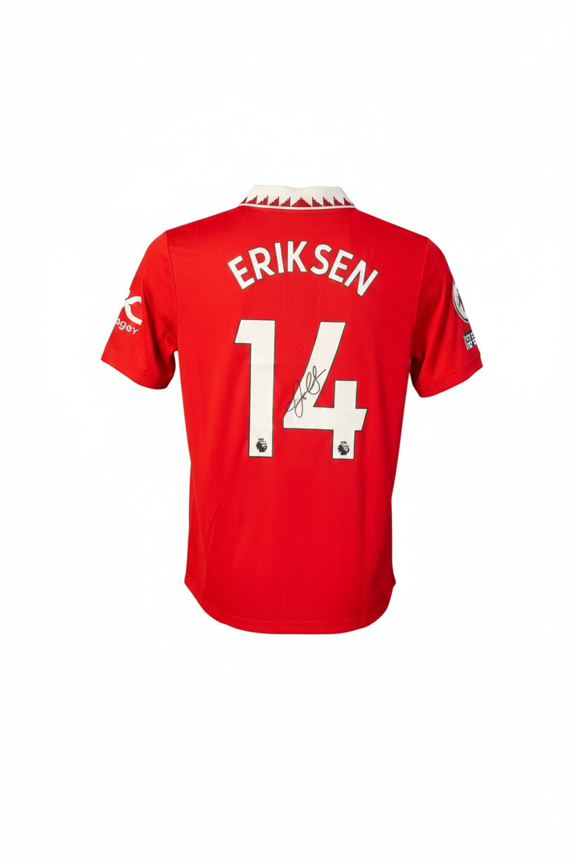 Christian Eriksen Signed Manchester United Home Shirt – #14