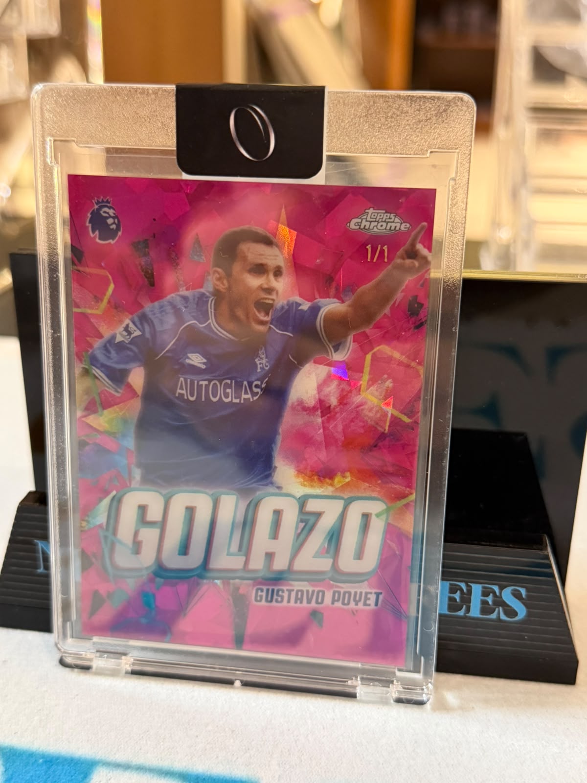 Gustavo Poyet 1/1 Golazo – Topps Chrome Premier League – Chelsea trading card, front