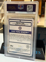 Harvey Vale Blue Shimmer Refractor RC – 2021/22 Merlin Chrome UEFA (PSA 9) – Chelsea trading card, back