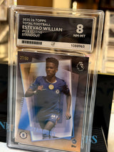 Estêvão Willian 27/50 Standout RC – 2025-26 Topps Total Football (Ace Grading 8) – Chelsea trading card, front