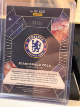 Gianfranco Zola 20/25 Galaxy Ink Autograph – 2024-25 Panini Obsidian – Chelsea trading card, back