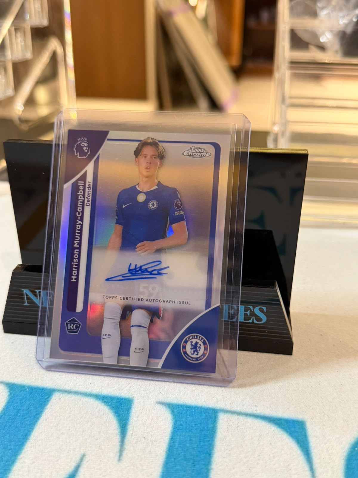 Harrison Murray-Campbell Authentic Autograph Card – 2026 Topps Chrome Premier League – Chelsea trading card, front
