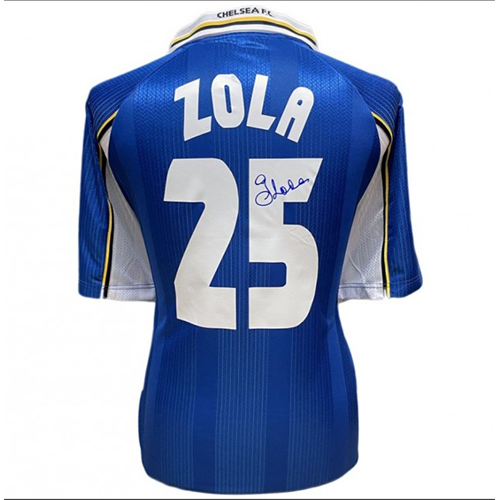 Zola Chelsea 1998 UEFA Cup Winners' Cup Signed Shirt