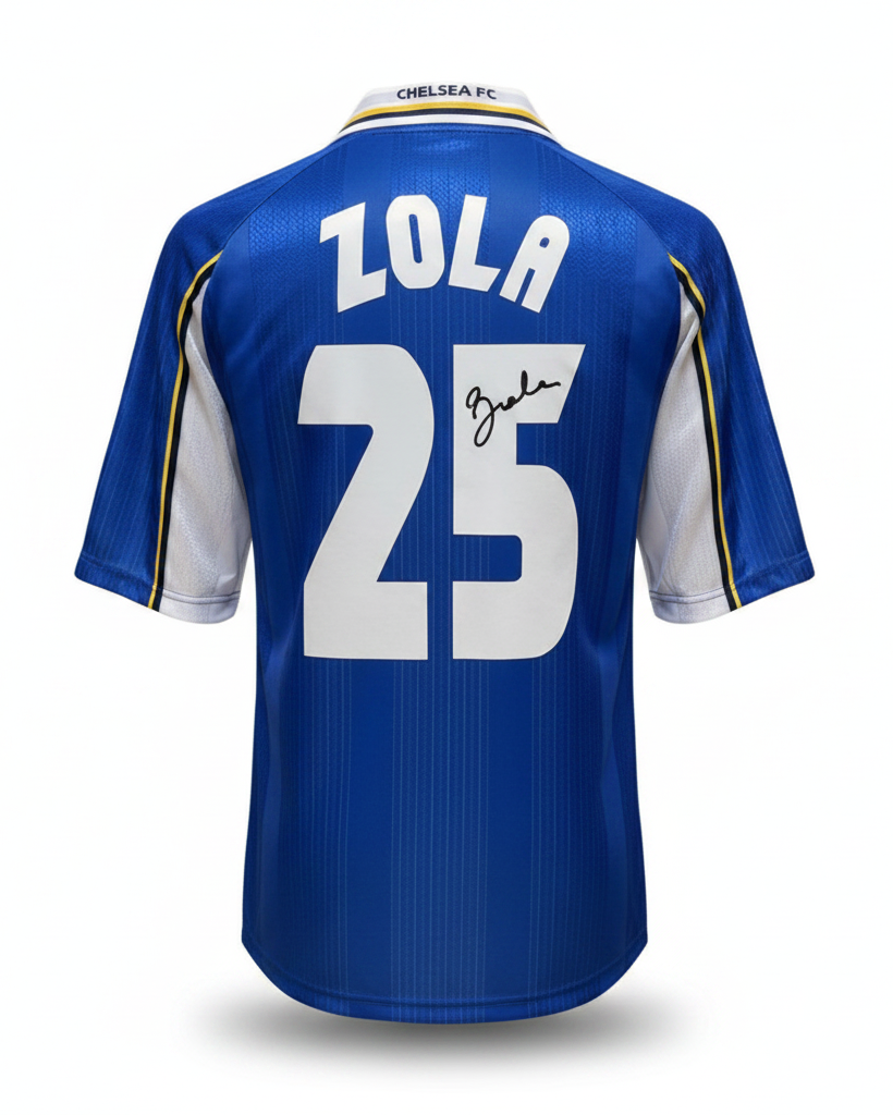 Zola Chelsea 1998 UEFA Cup Winners' Cup Signed Shirt