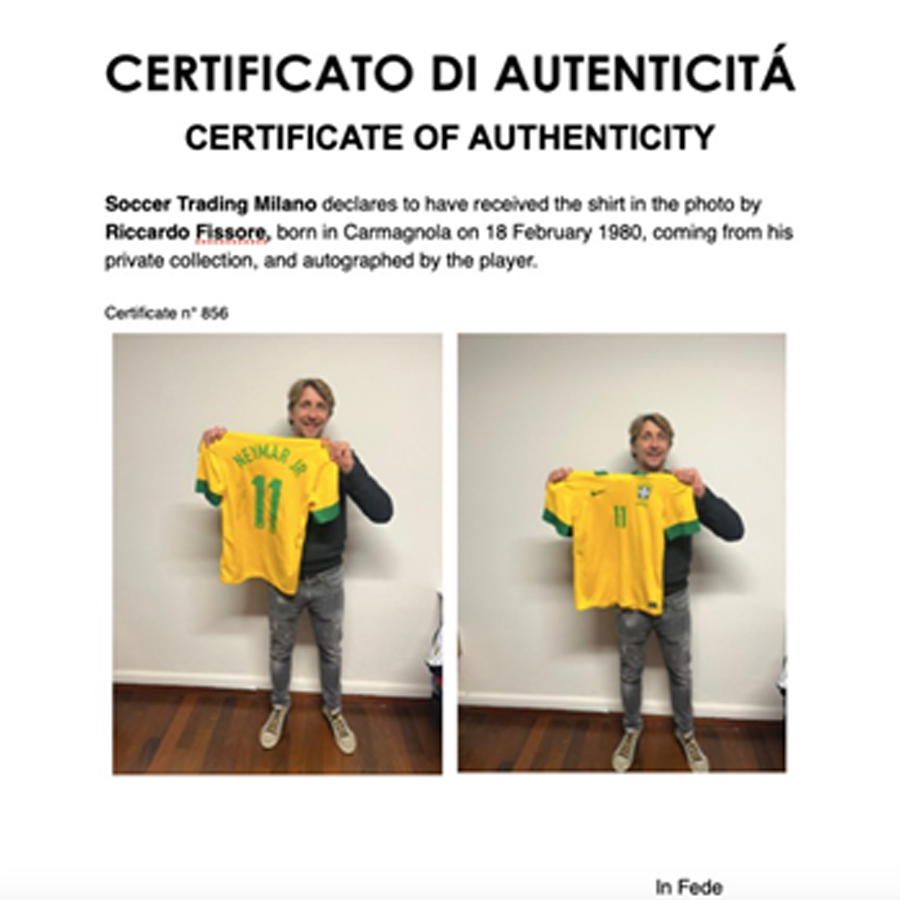 Brazil National Team Jersey signed by Neymar Jr.