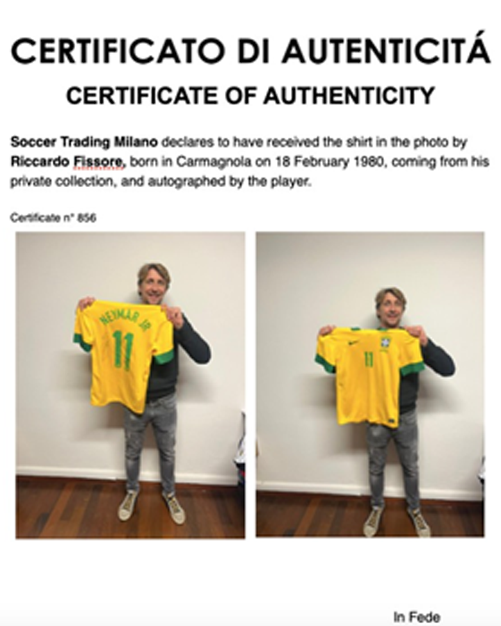 Brazil National Team Jersey signed by Neymar Jr.