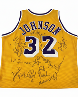 Magic Johnson's shirt signed by Magic, Ice Cube and players