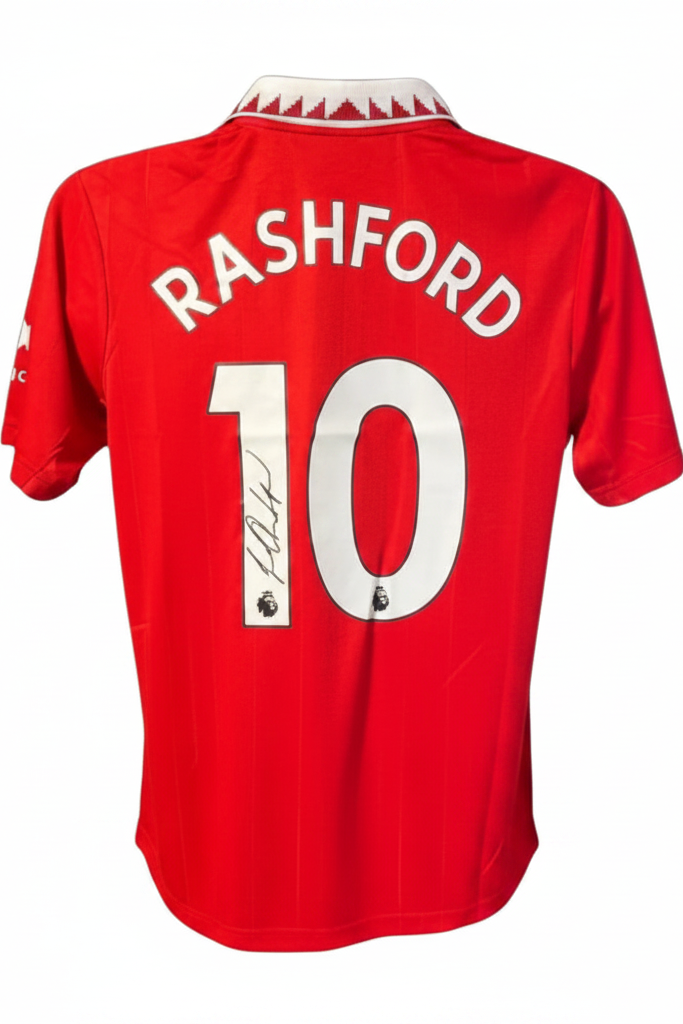 Marcus Rashford Signed Man United Shirt, back