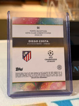 Diego Costa Inception Point Insert (Green Parallel) – 2024-25 Topps Inception UEFA… – Atlético Madrid trading card, back