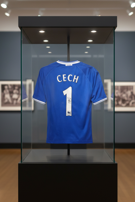 Petr Cech Signed Chelsea FC Shirt, front view