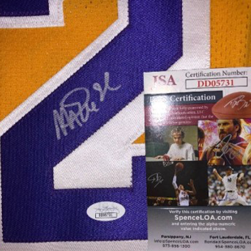 Magic Johnson Official Lakers Signed Jersey
