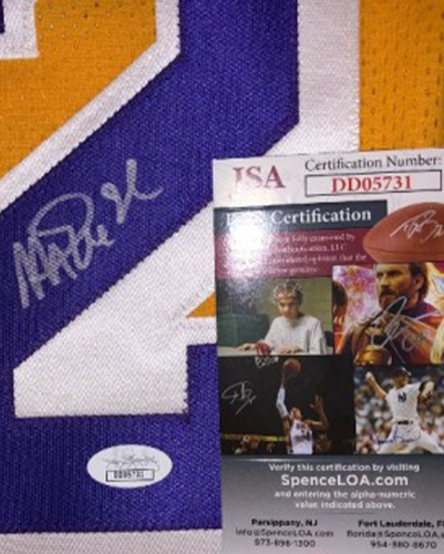 Magic Johnson Official Lakers Signed Jersey