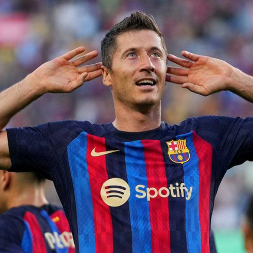 Barcelona Shirt, 2022/23 - Signed by Lewandowski