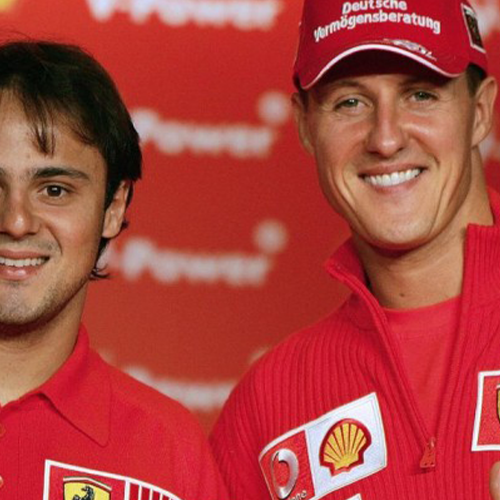 Face Mask Signed by Felipe Massa and Michael Schumacher