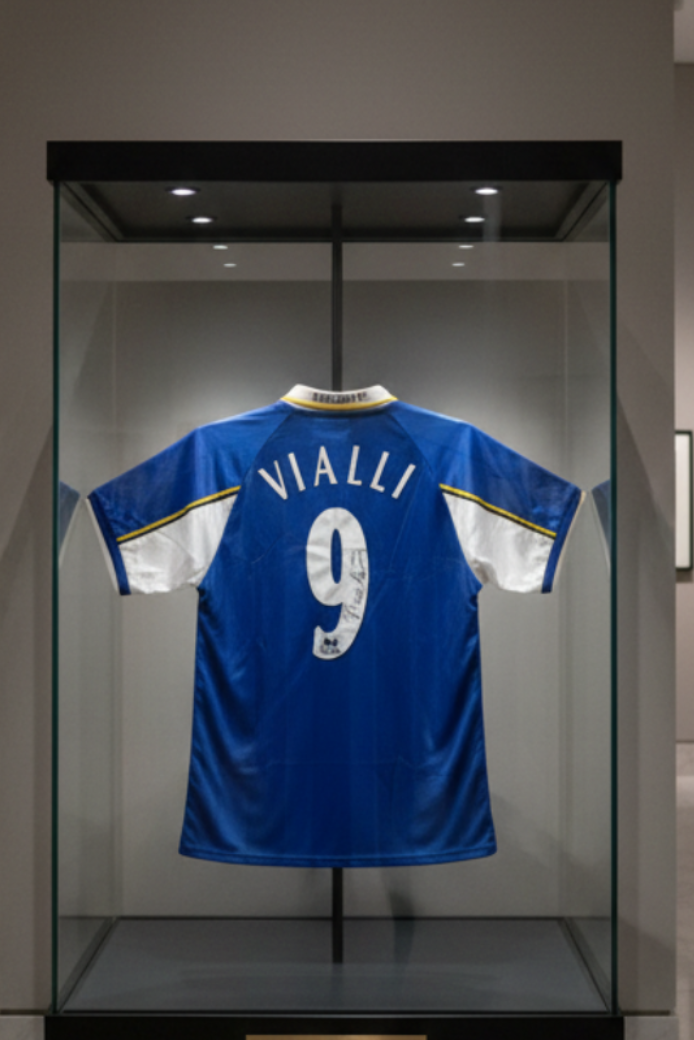 Gianluca Vialli Signed Chelsea 1996/97 Shirt, front