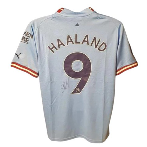 Erling Haaland's Manchester City Signed Shirt - 2022/23