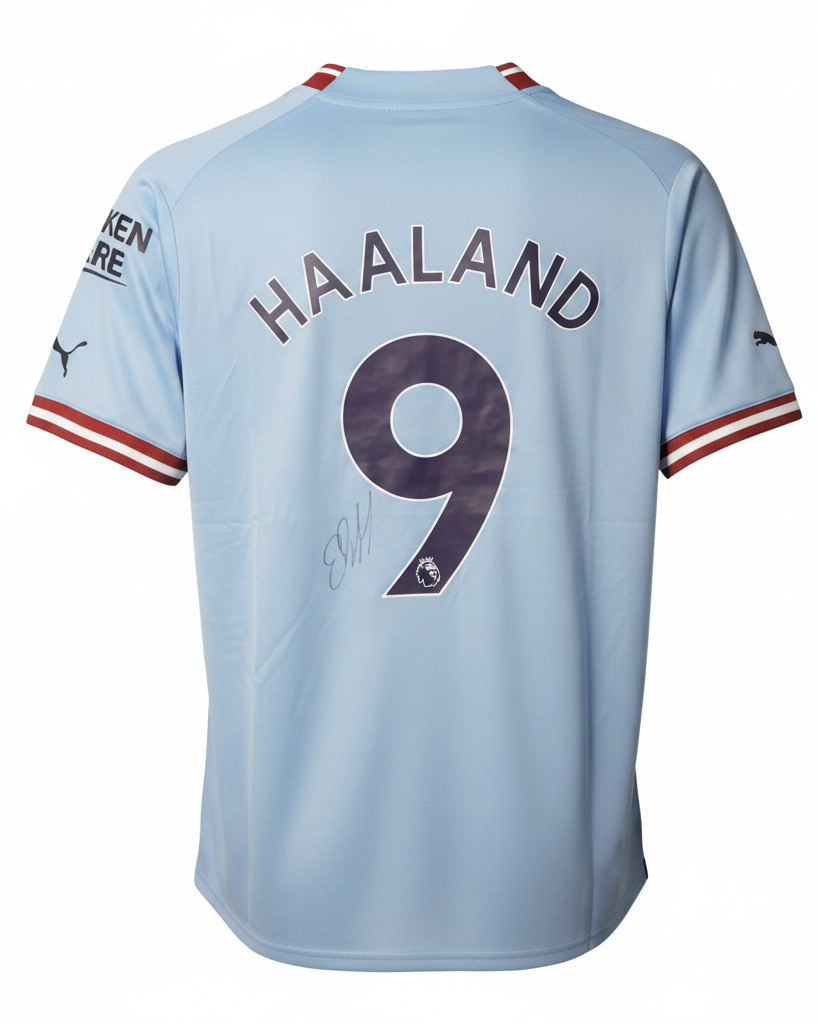 Erling Haaland's Manchester City Signed Shirt - 2022/23