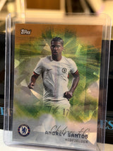 Andrey Santos 50/50 Gold Parallel – 2026 Topps FC – Chelsea trading card, front