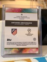 Antoine Griezmann Star Quality Insert (Green Parallel) – 2024-25 Topps Inception UEFA… – Atlético Madrid trading card, back