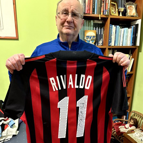 Rivaldo Official AC Milan Signed Shirt, 2002/03