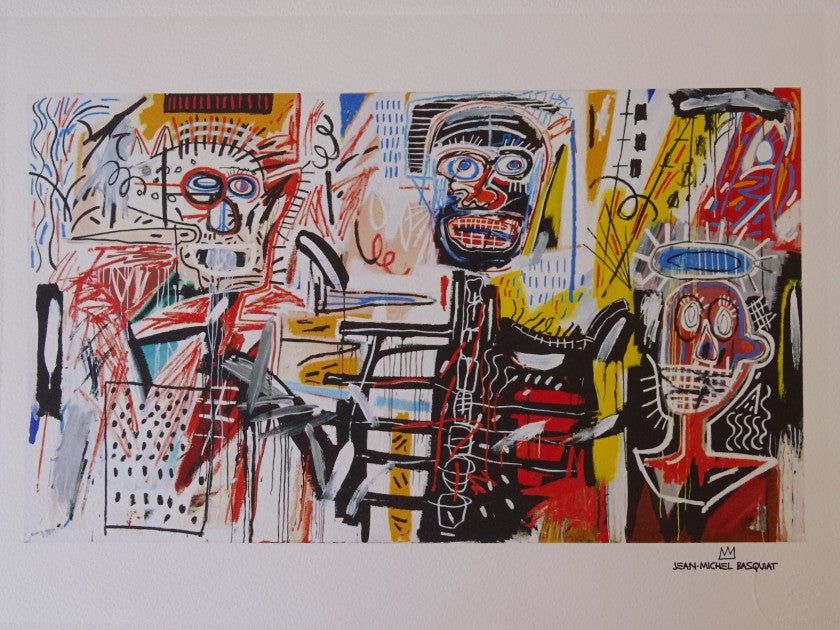 Jean Michel Basquiat Lithograph — close-up detail
