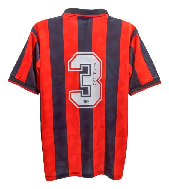 Paolo Maldini Signed AC Milan Retro Replica Shirt, additional detail view
