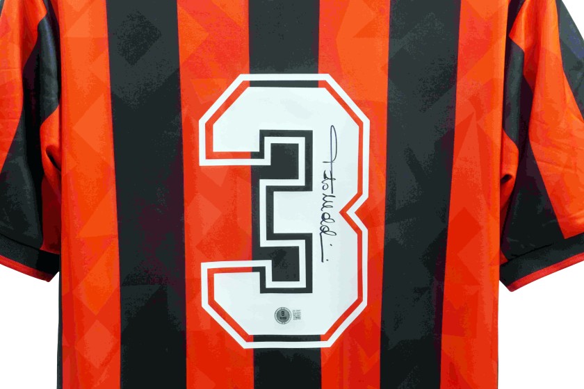 Paolo Maldini Signed AC Milan Retro Replica Shirt, additional view