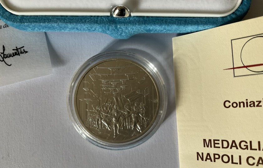 Official Italian State Mint certificate for the Napoli Scudetto medal