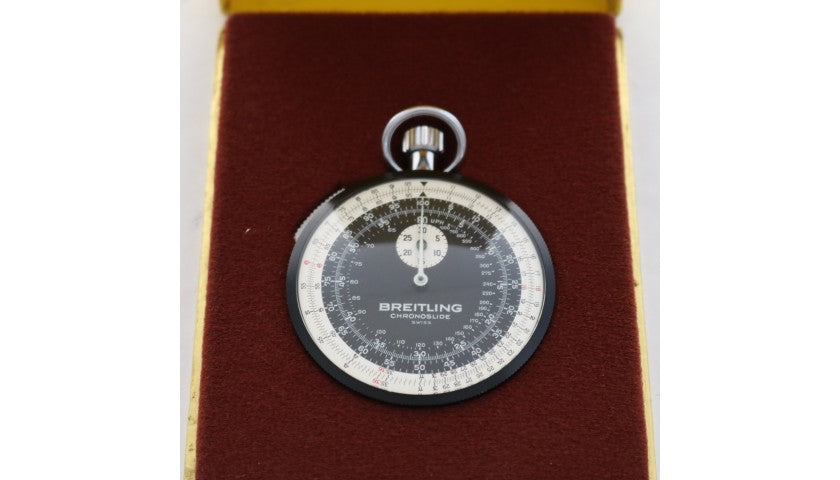 Breitling Chronoslide chromed steel case, side view
