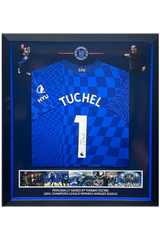 Thomas Tuchel Signed Chelsea Framed Shirt, celebration photo detail