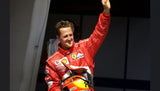 Close-up of Michael Schumacher's signature on the cap