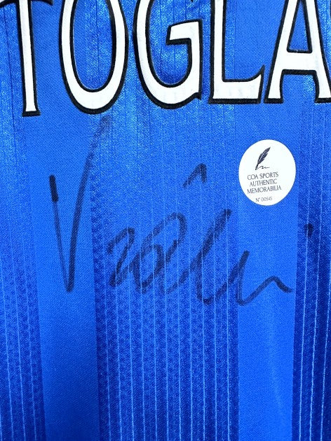 Gianluca Vialli Signed Chelsea Shirt 1997/98, signature detail