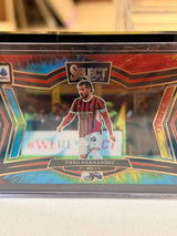 Theo Hernández Field Level Parallel – 2024-25 Panini Select Serie A – AC Milan trading card, front