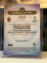 Clarence Seedorf Ageless Alchemy Autograph – 2024-25 Topps Merlin UEFA Club Competitions – AC Milan trading card, back