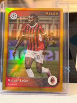 Rafael Leão 48/50 Gold Parallel – 2024-25 Topps Merlin Collections UEFA – AC Milan trading card, front