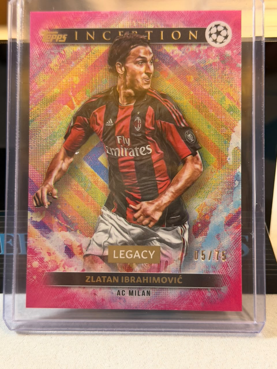 Zlatan Ibrahimović Legacy Parallel – 2024-25 Topps Inception UEFA Club Competitions – AC Milan trading card, front