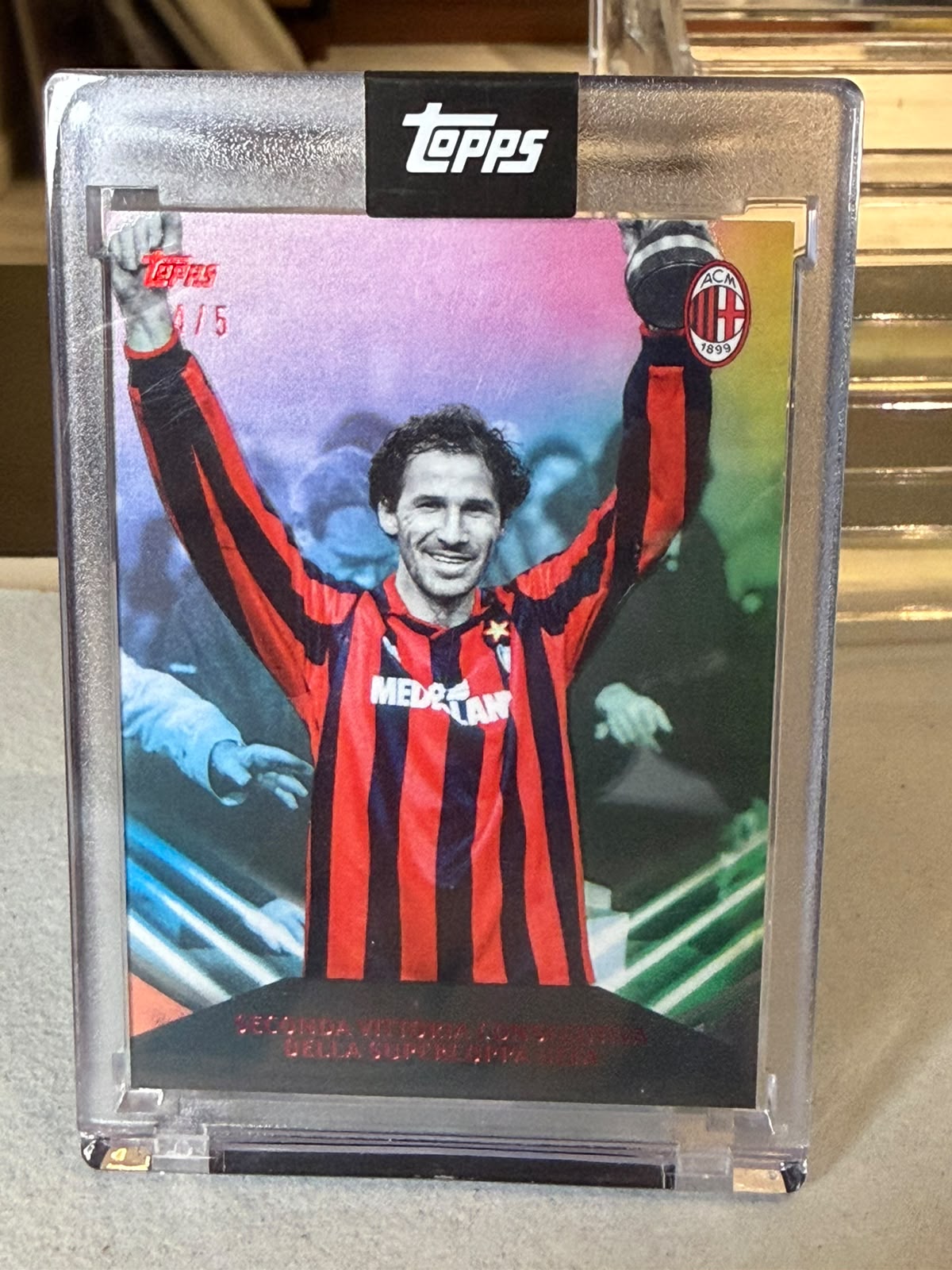 Franco Baresi 4/5 Momenti Indimenticabili (Stagione 1989/90) – Topps AC Milan 125°… – AC Milan trading card, front
