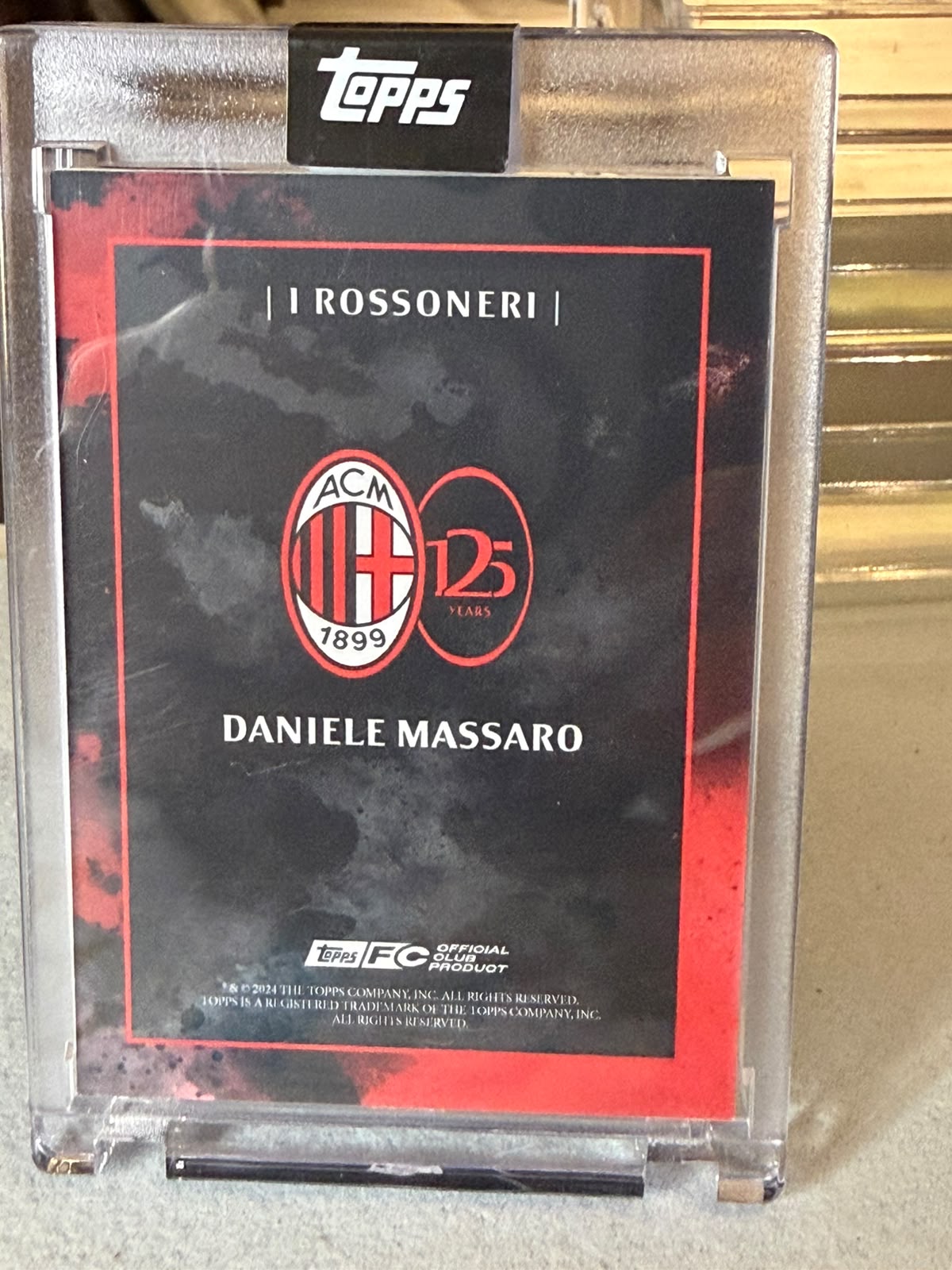 Daniele Massaro I Rossoneri Autograph – Topps AC Milan 125° Anniversario – AC Milan trading card, back