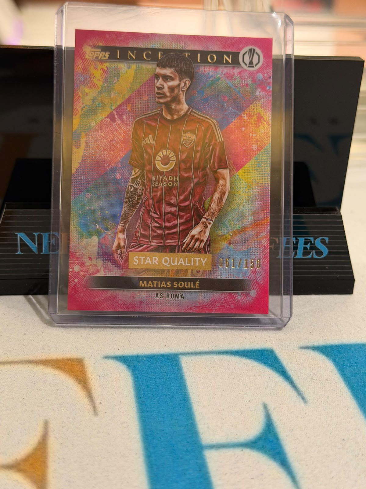 Matías Soulé Star Quality Magenta Parallel – 2024-25 Topps Inception UEFA – AS Roma trading card, front