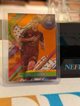 Paulo Dybala Orange Refractor Parallel – 2024-25 Topps Finest UEFA – AS Roma trading card, front