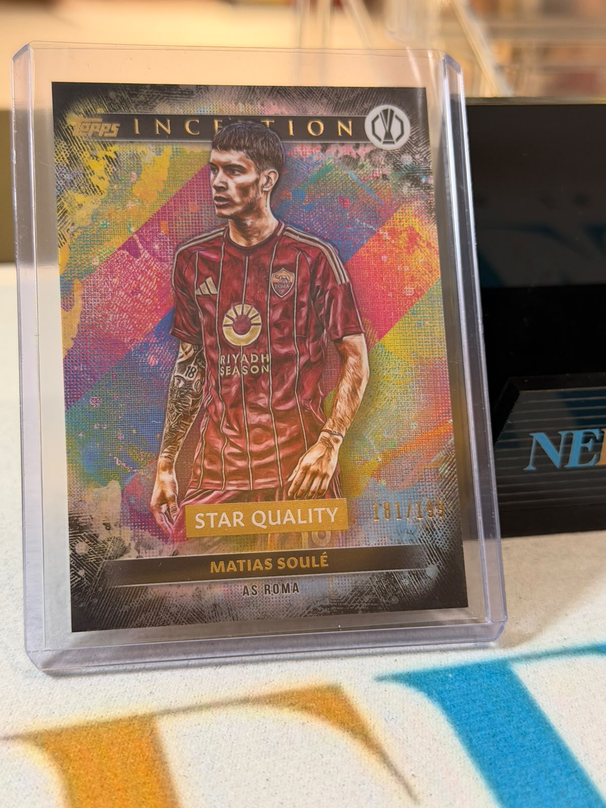 Matías Soulé Star Quality Parallel – 2024-25 Topps Inception UEFA – AS Roma trading card, front